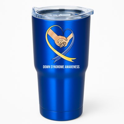 Down Syndrome Awareness Support Heart Ribbon Tumbler