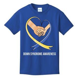 Down Syndrome Awareness Support Heart Ribbon Kids T-Shirt