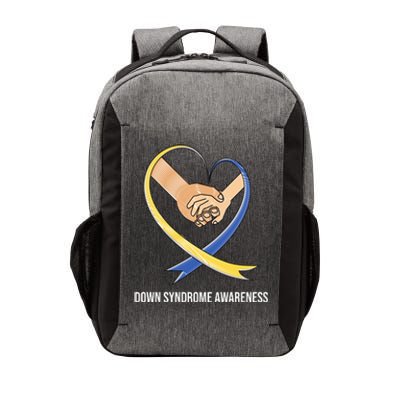 Down Syndrome Awareness Support Heart Ribbon Vector Backpack