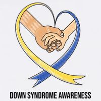 Down Syndrome Awareness Support Heart Ribbon Garment-Dyed Sweatshirt