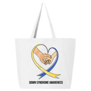 Down Syndrome Awareness Support Heart Ribbon 25L Jumbo Tote