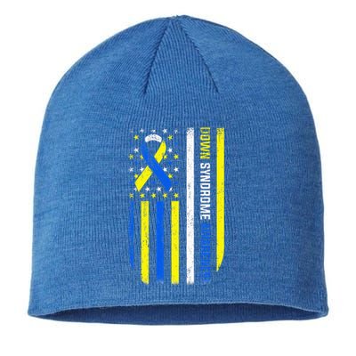 Down Syndrome Awarenessblue Ribbon Sustainable Beanie