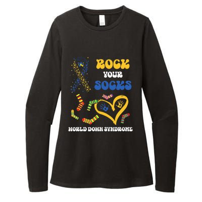 Down Syndrome Awareness Rock Your Socks T21 Womens CVC Long Sleeve Shirt