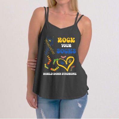 Down Syndrome Awareness Rock Your Socks T21 Women's Strappy Tank