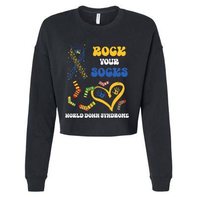 Down Syndrome Awareness Rock Your Socks T21 Cropped Pullover Crew