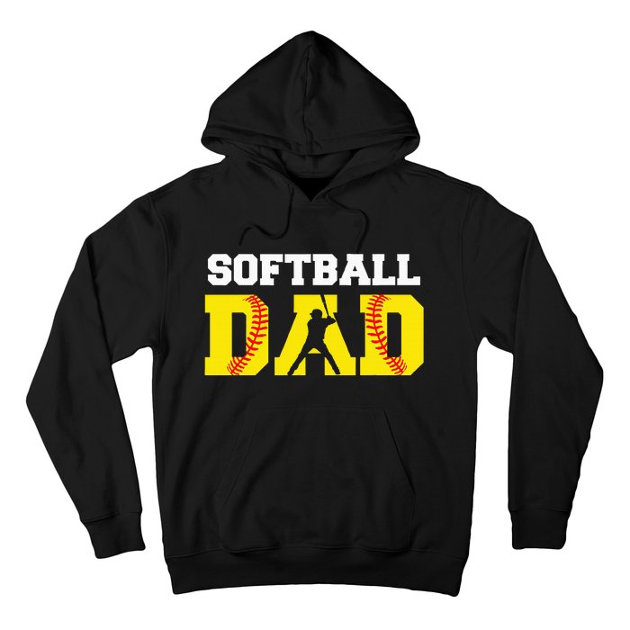 Dad Softball Apparel Yellow Softball Dad Hoodie