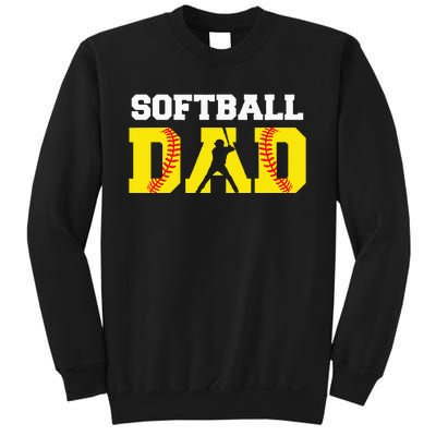 Dad Softball Apparel Yellow Softball Dad Sweatshirt