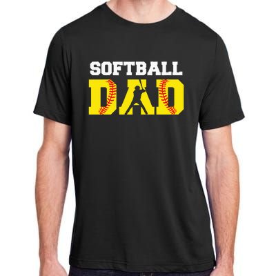 Dad Softball Apparel Yellow Softball Dad Adult ChromaSoft Performance T-Shirt