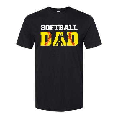 Dad Softball Apparel Yellow Softball Dad Softstyle CVC T-Shirt