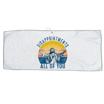 Disappointments Sarcastic All Of You Christian Jesus Funny  Large Microfiber Waffle Golf Towel