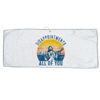 Disappointments Sarcastic All Of You Christian Jesus Funny  Large Microfiber Waffle Golf Towel