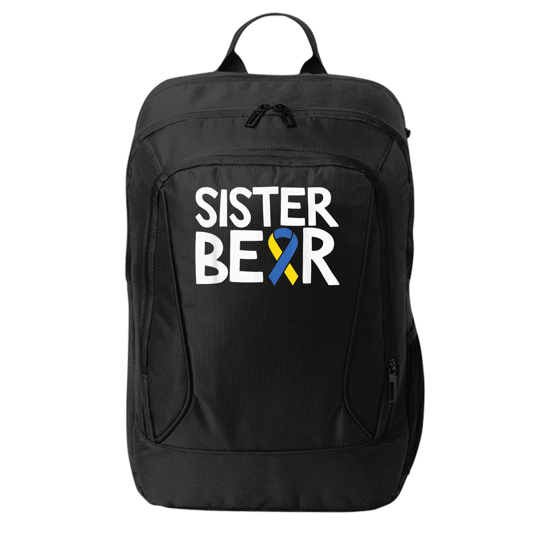 Down Syndrome Awareness T21 Day Sister Bear City Backpack