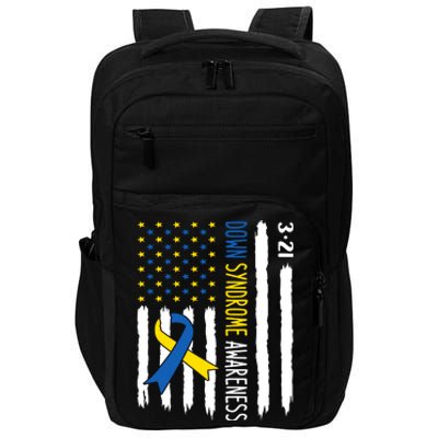 Down Syndrome Awareness Us Flag Trisomy 21 Impact Tech Backpack