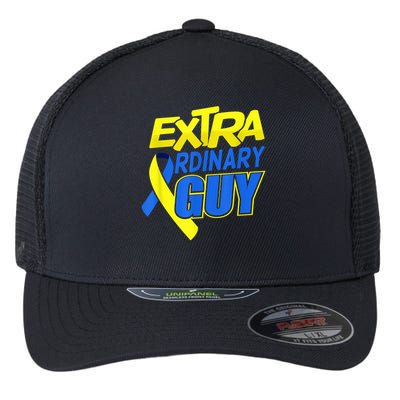 Down Syndrome Awareness T21 Day Extra Ordinary Guy Flexfit Unipanel Trucker Cap