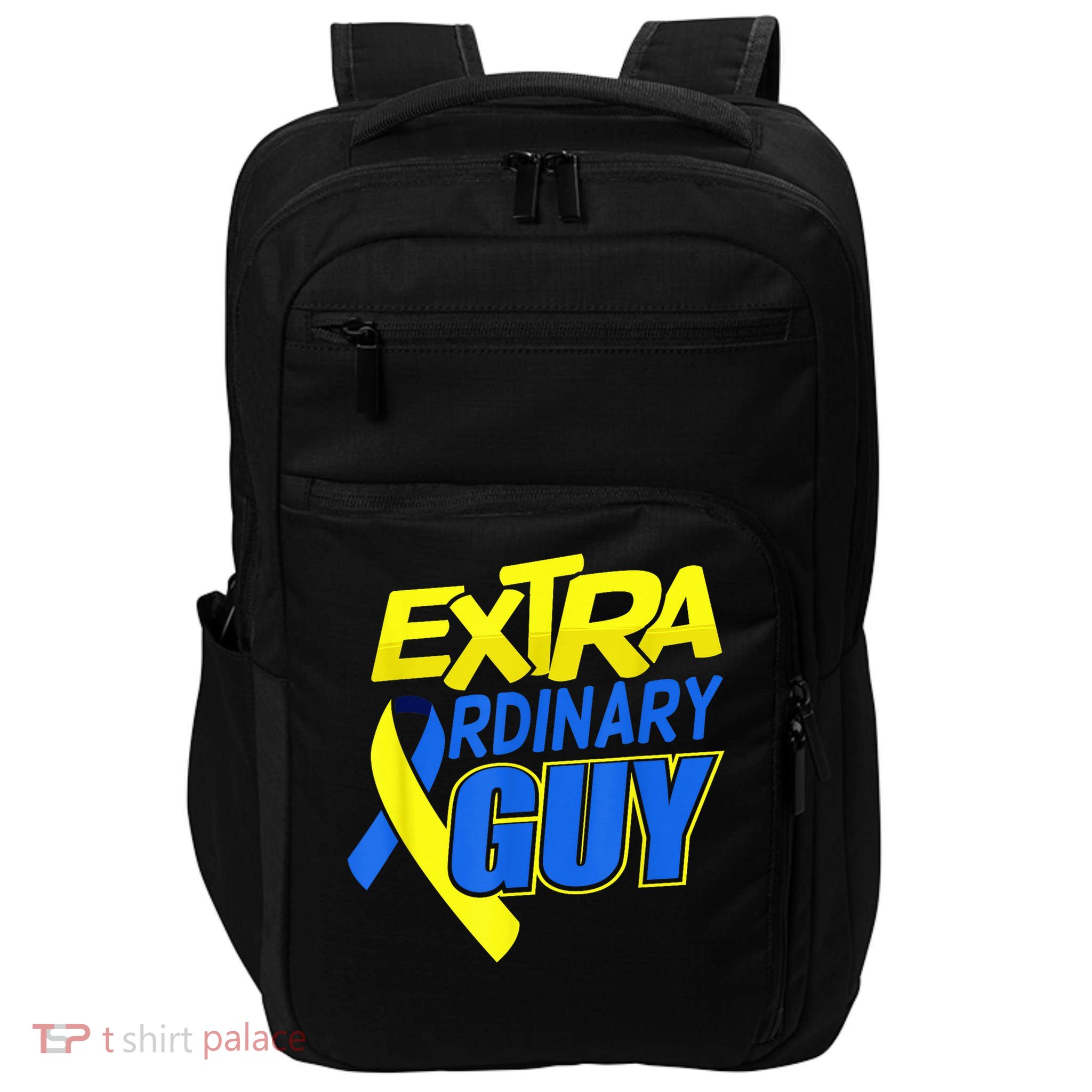 Down Syndrome Awareness T21 Day Extra Ordinary Guy Impact Tech Backpack