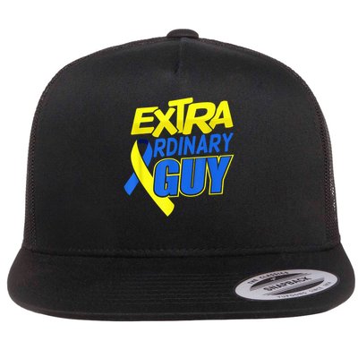 Down Syndrome Awareness T21 Day Extra Ordinary Guy Flat Bill Trucker Hat