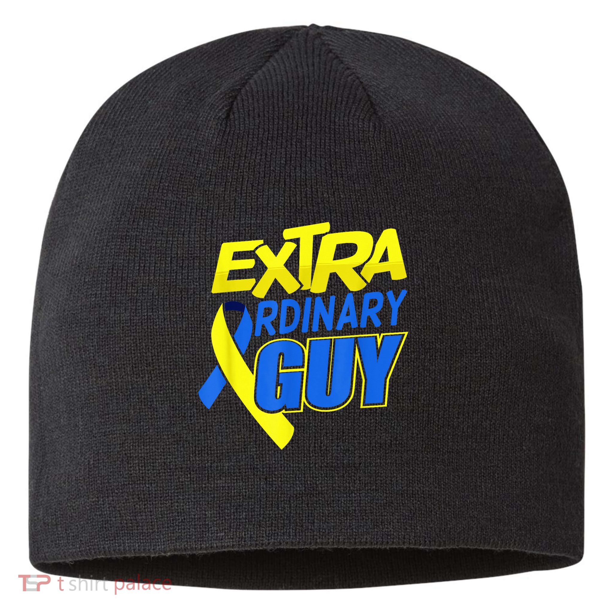 Down Syndrome Awareness T21 Day Extra Ordinary Guy Sustainable Beanie