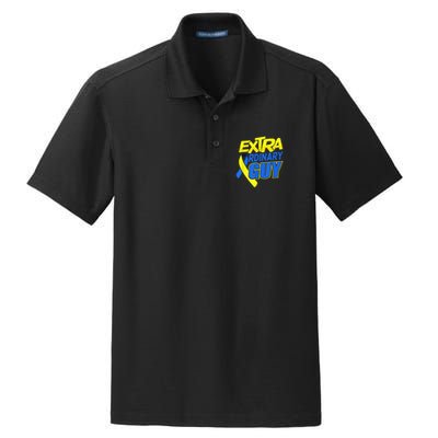 Down Syndrome Awareness T21 Day Extra Ordinary Guy Dry Zone Grid Polo