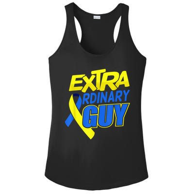 Down Syndrome Awareness T21 Day Extra Ordinary Guy Ladies PosiCharge Competitor Racerback Tank