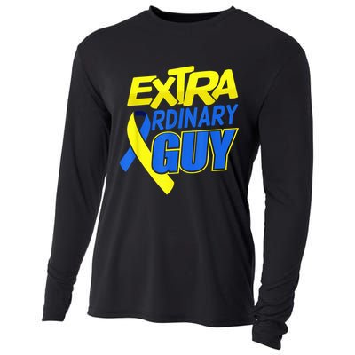 Down Syndrome Awareness T21 Day Extra Ordinary Guy Cooling Performance Long Sleeve Crew