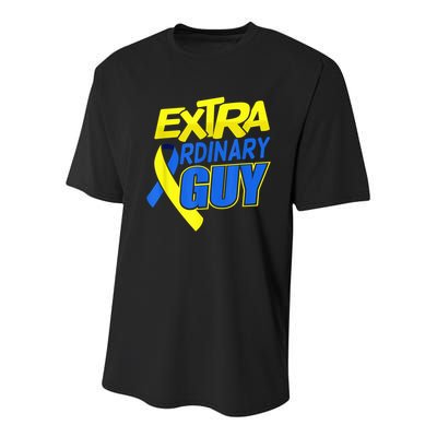 Down Syndrome Awareness T21 Day Extra Ordinary Guy Youth Performance Sprint T-Shirt