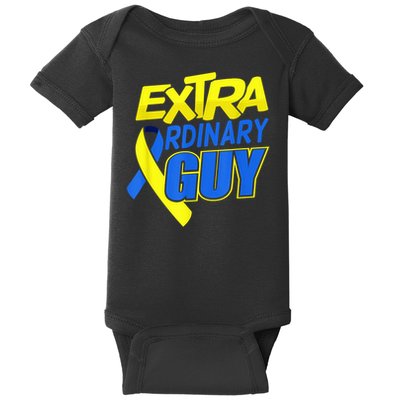 Down Syndrome Awareness T21 Day Extra Ordinary Guy Baby Bodysuit