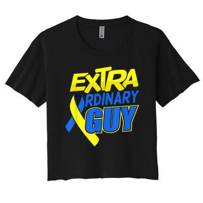 Down Syndrome Awareness T21 Day Extra Ordinary Guy Crop Top