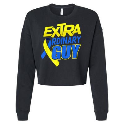 Down Syndrome Awareness T21 Day Extra Ordinary Guy Cropped Pullover Crew
