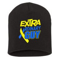 Down Syndrome Awareness T21 Day Extra Ordinary Guy Short Acrylic Beanie