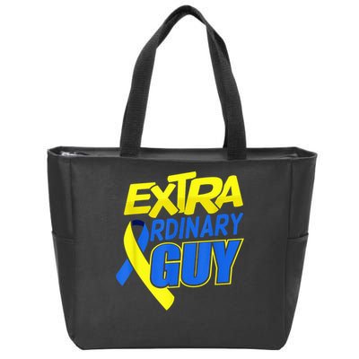 Down Syndrome Awareness T21 Day Extra Ordinary Guy Zip Tote Bag