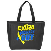Down Syndrome Awareness T21 Day Extra Ordinary Guy Zip Tote Bag