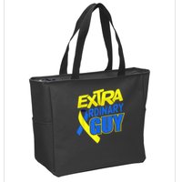 Down Syndrome Awareness T21 Day Extra Ordinary Guy Zip Tote Bag