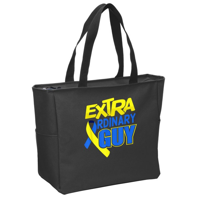 Down Syndrome Awareness T21 Day Extra Ordinary Guy Zip Tote Bag