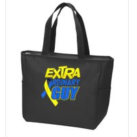 Down Syndrome Awareness T21 Day Extra Ordinary Guy Zip Tote Bag