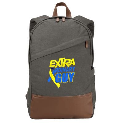 Down Syndrome Awareness T21 Day Extra Ordinary Guy Cotton Canvas Backpack
