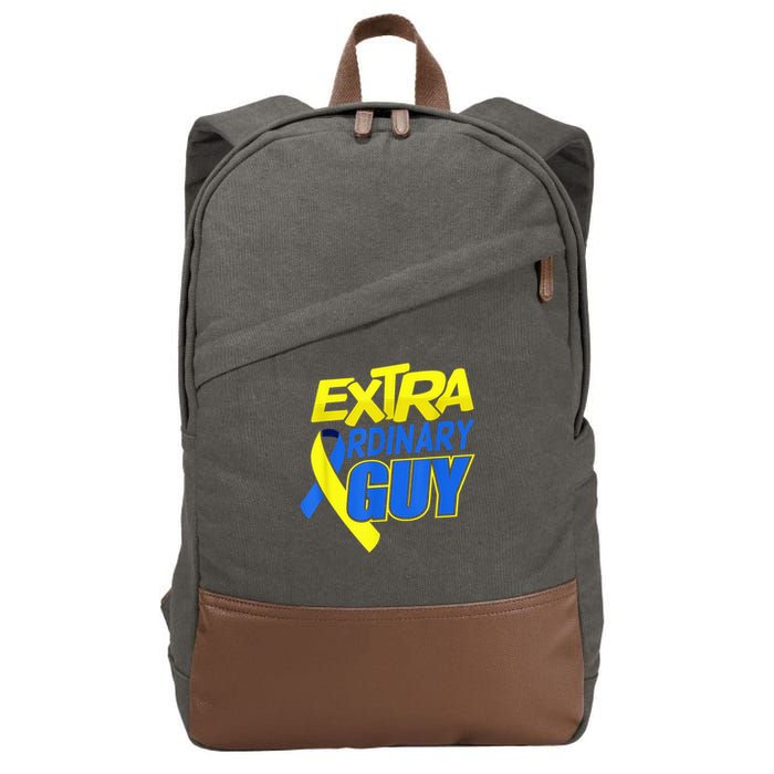 Down Syndrome Awareness T21 Day Extra Ordinary Guy Cotton Canvas Backpack