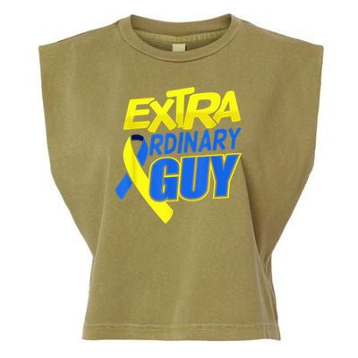 Down Syndrome Awareness T21 Day Extra Ordinary Guy Garment-Dyed Women's Muscle Tee