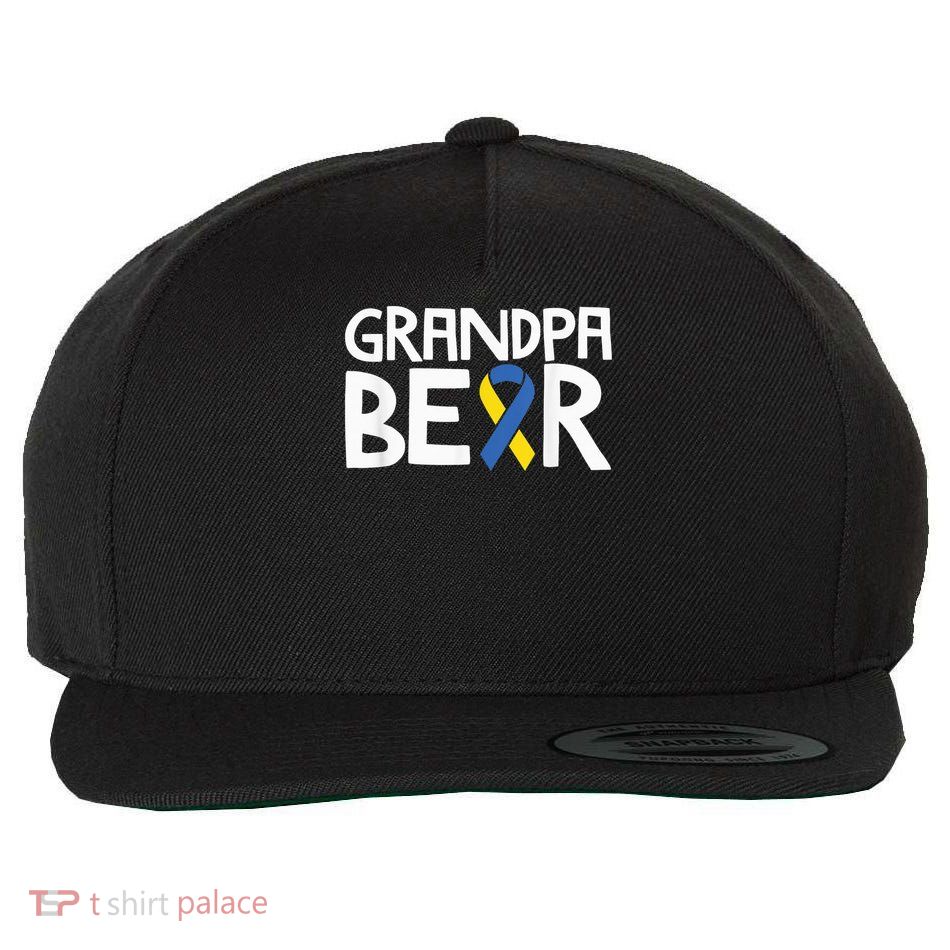 Down Syndrome Awareness S T21 Day Grandpa Bear Wool Snapback Cap