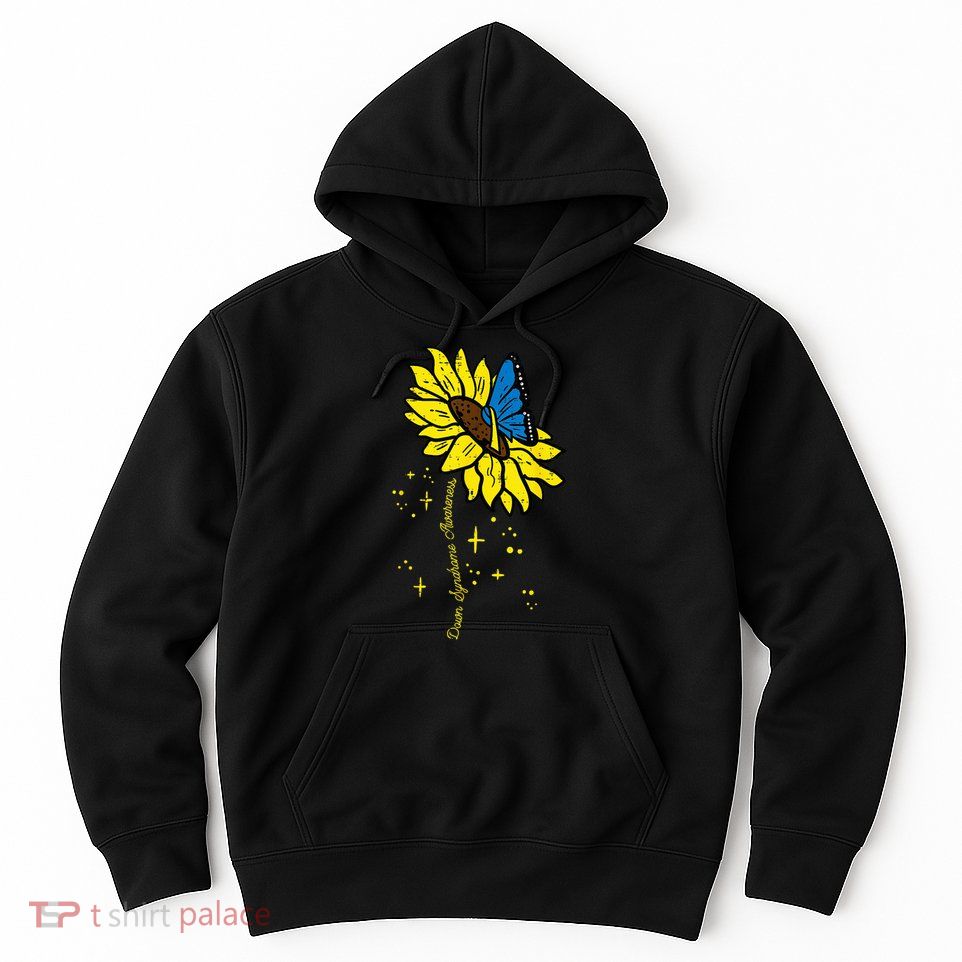 Down Syndrome Awareness Sunflower Butterfly Hoodie