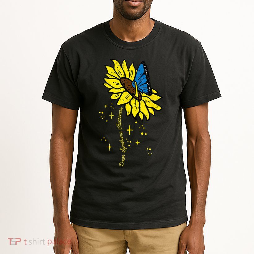 Down Syndrome Awareness Sunflower Butterfly Tall T-Shirt