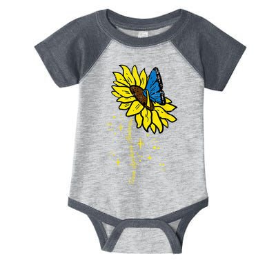 Down Syndrome Awareness Sunflower Butterfly Infant Baby Jersey Bodysuit
