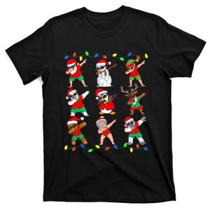 Dabbing Santa And Friends Christmas In July Xmas Boy Kids T-Shirt