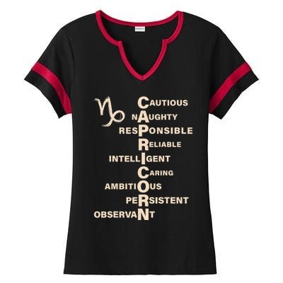 Don't Study A Capricorn Astrology Birthday Zodiac Sign Ladies Halftime Notch Neck Tee