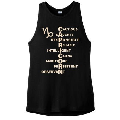 Don't Study A Capricorn Astrology Birthday Zodiac Sign Ladies PosiCharge Tri-Blend Wicking Tank