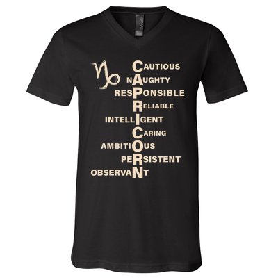 Don't Study A Capricorn Astrology Birthday Zodiac Sign V-Neck T-Shirt