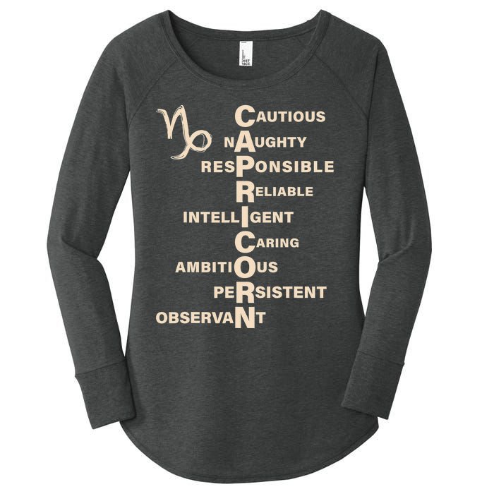 Don't Study A Capricorn Astrology Birthday Zodiac Sign Women's Perfect Tri Tunic Long Sleeve Shirt