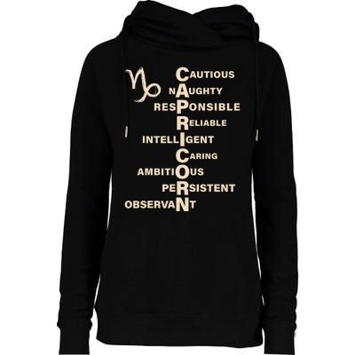 Don't Study A Capricorn Astrology Birthday Zodiac Sign Womens Funnel Neck Pullover Hood