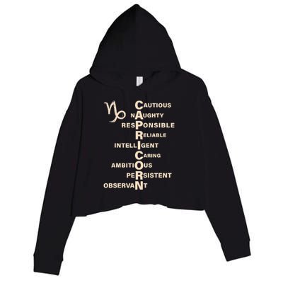 Don't Study A Capricorn Astrology Birthday Zodiac Sign Crop Fleece Hoodie