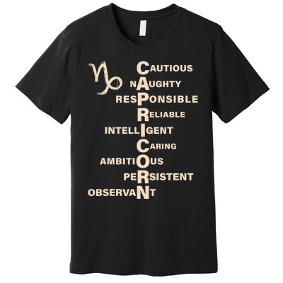 Don't Study A Capricorn Astrology Birthday Zodiac Sign Premium T-Shirt