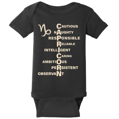 Don't Study A Capricorn Astrology Birthday Zodiac Sign Baby Bodysuit